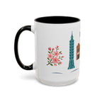 Taipei Coffee Mug | Taiwan Travel Souvenir | Porcelain Decal City Gift | 11oz 15oz Accent Mug