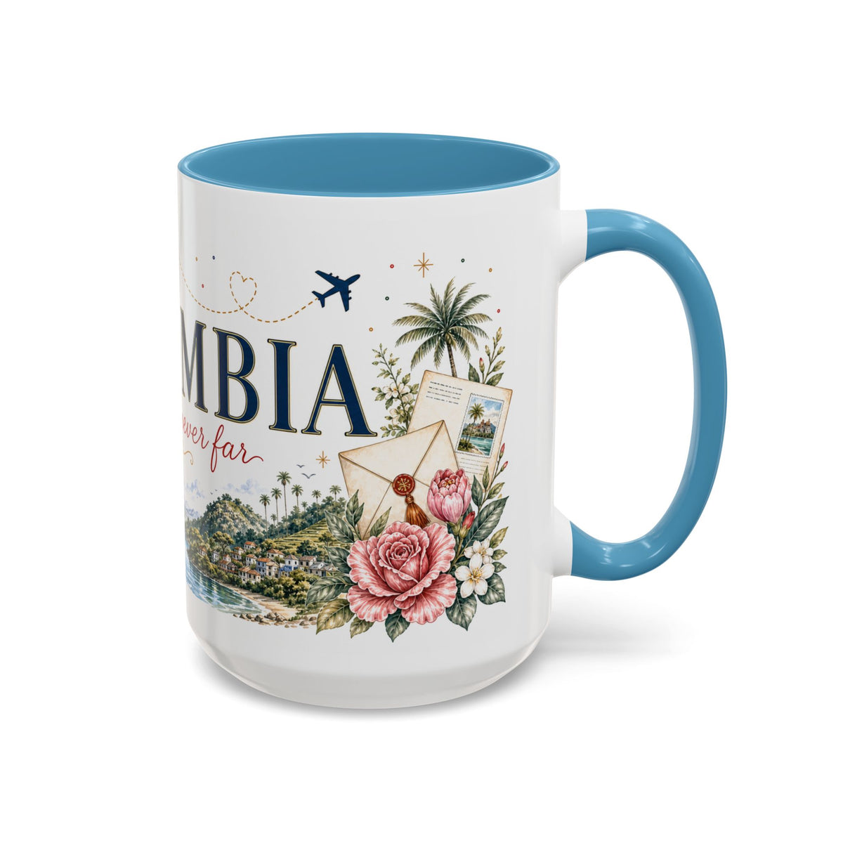 Colombia Home Country Mug | Moving Away Gift | Long Distance Friendship | 11 oz 15 oz Accent Mug