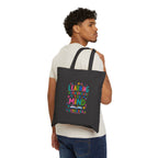 Leonardo Quote Tote Bag | Colorful Canvas Bag | Positive Literary Gift