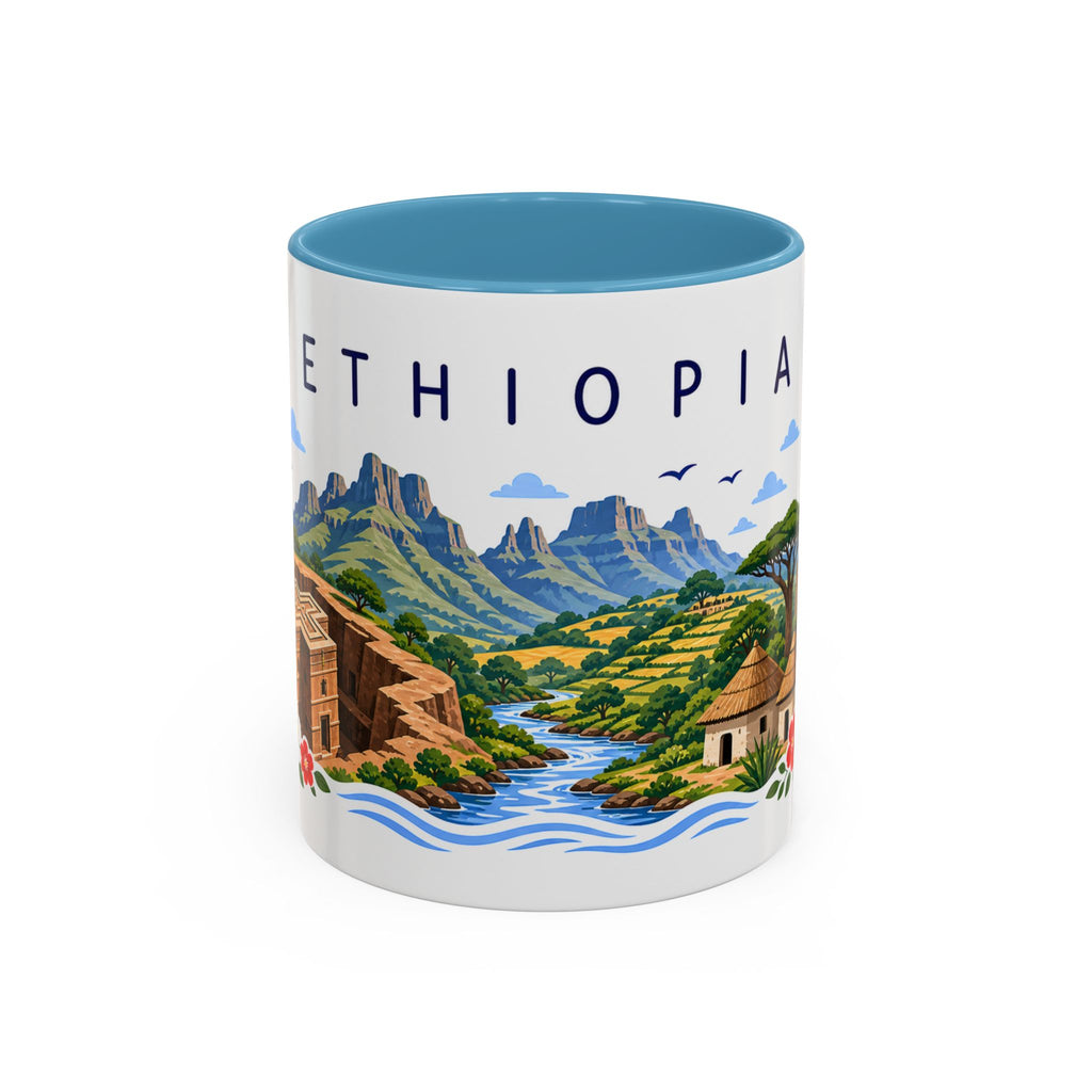 Ethiopia Coffee Mug | Travel Souvenir Accent Mug | Place Gift Ceramic Cup 11oz 15oz
