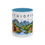 Ethiopia Coffee Mug | Travel Souvenir Accent Mug | Place Gift Ceramic Cup 11oz 15oz
