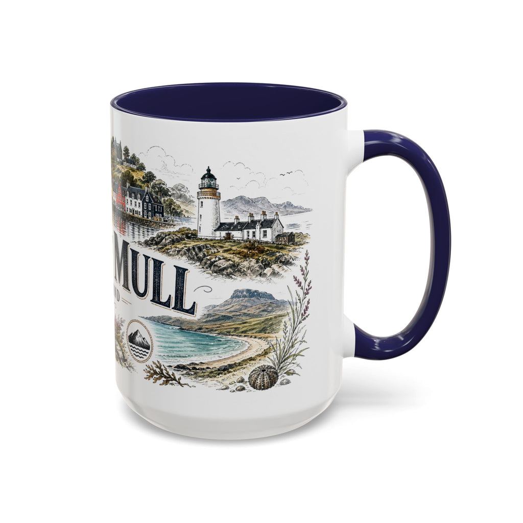 Isle of Mull Mug, Scotland Travel Souvenir, Bucket List Gift, Accent Ceramic Coffee Mug 11oz 15oz