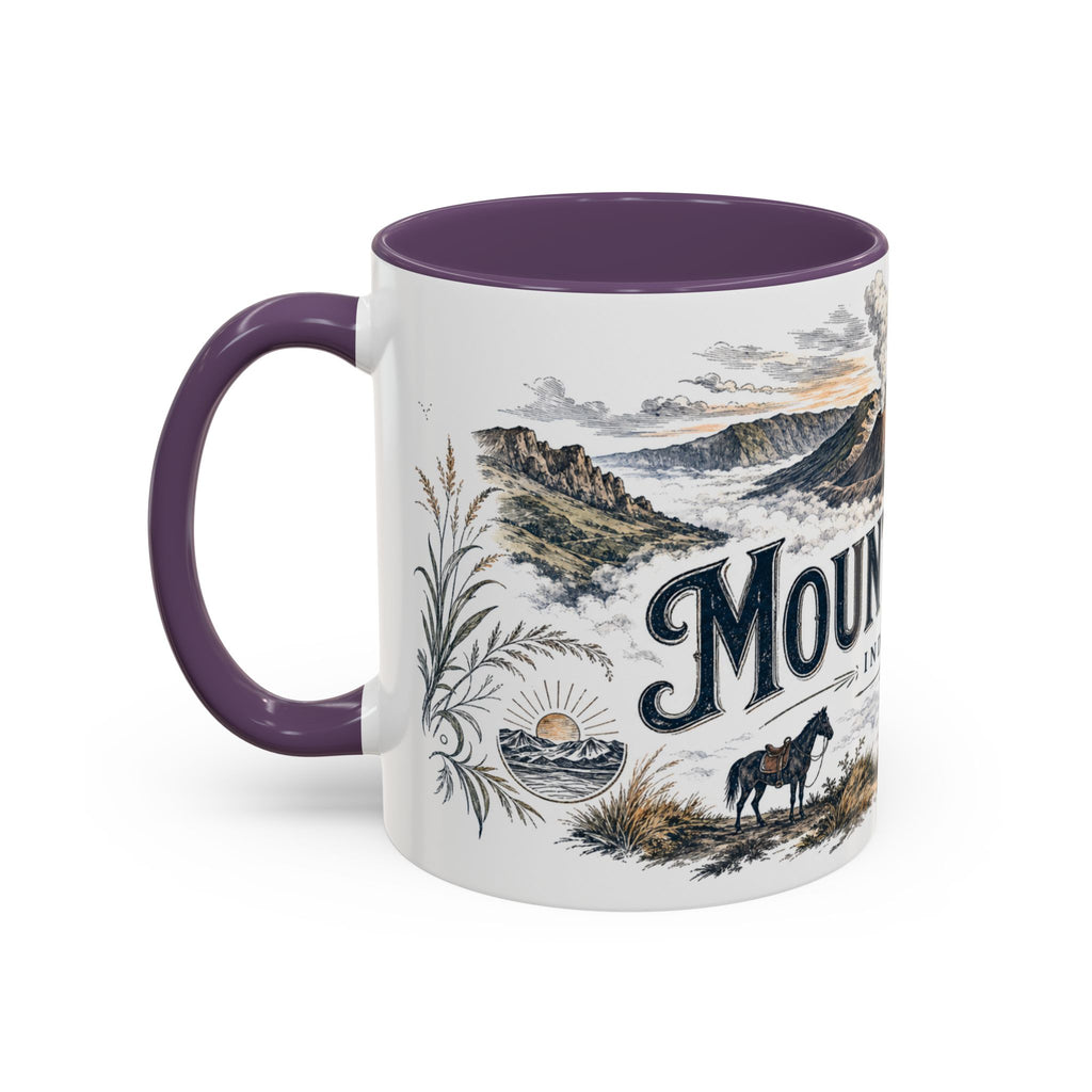 Mount Bromo Mug, Indonesia Travel Souvenir, Bucket List Gift, Accent Ceramic Coffee Mug 11oz 15oz