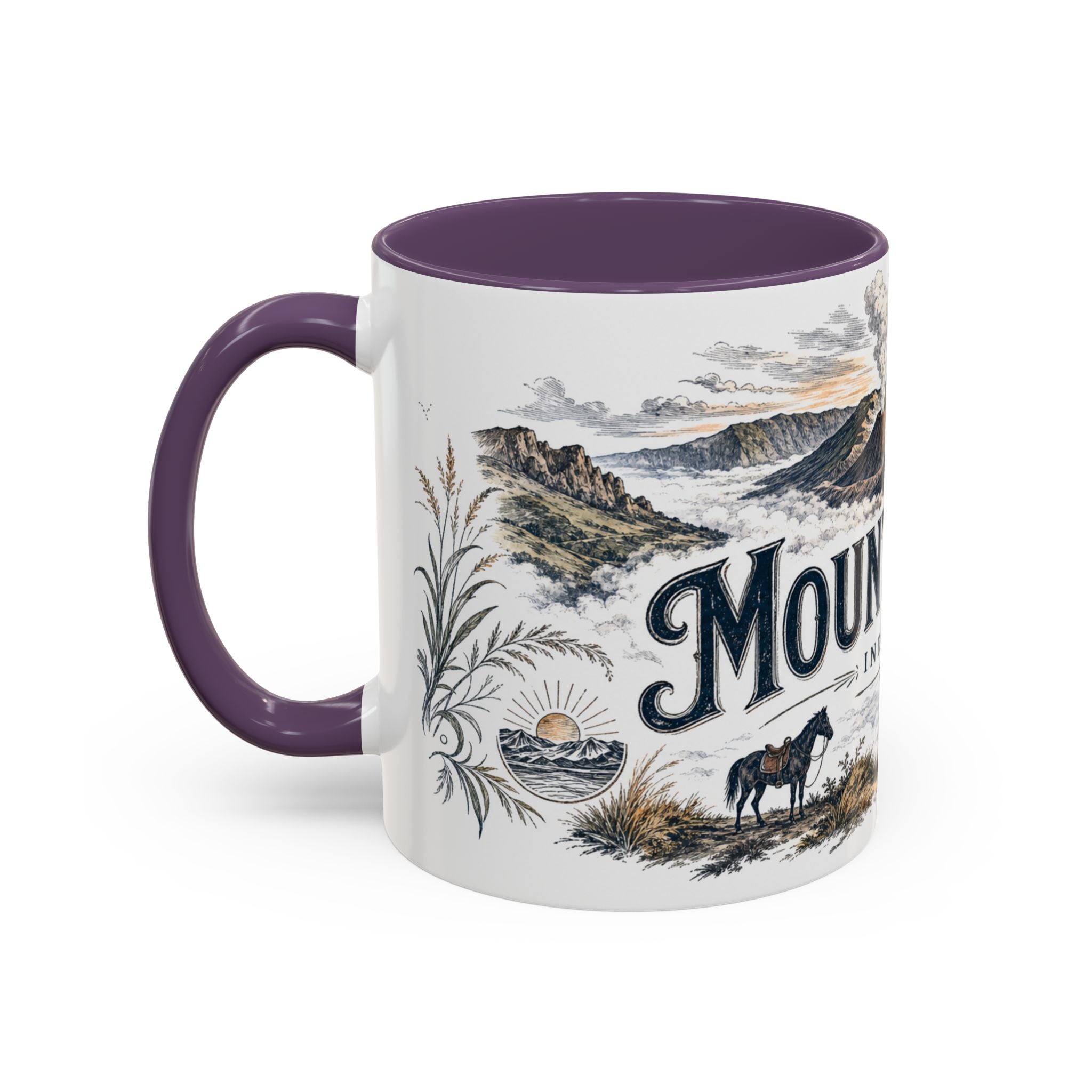 Mount Bromo Mug, Indonesia Travel Souvenir, Bucket List Gift, Accent Ceramic Coffee Mug 11oz 15oz