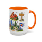 Denver Illustrated Travel Mug | City Souvenir Accent Coffee Mug | 11oz 15oz Ceramic Cup