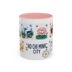 Ho Chi Minh City Coffee Mug | Postage Stamp Collage Mug | Travel Souvenir Accent Cup 11oz 15oz