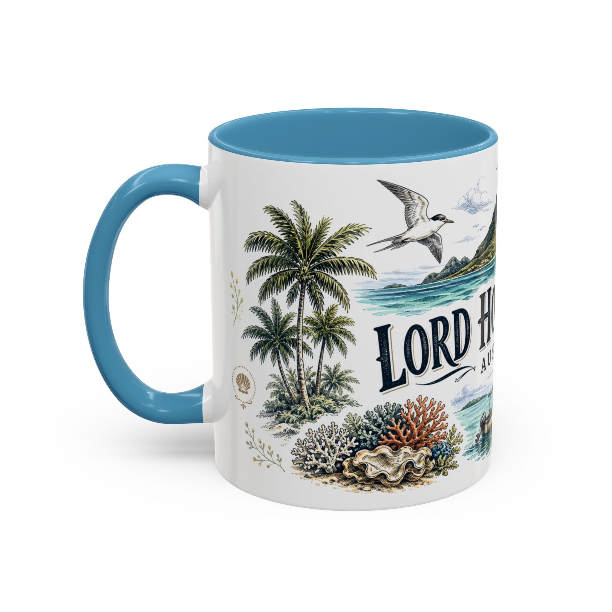 Lord Howe Island Mug, Australia Travel Souvenir, Bucket List Gift, Accent Ceramic Coffee Mug 11oz 15oz