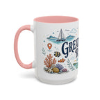 Great Barrier Reef Coffee Mug | Travel Destination Souvenir Gift | Accent Color Ceramic 11oz 15oz
