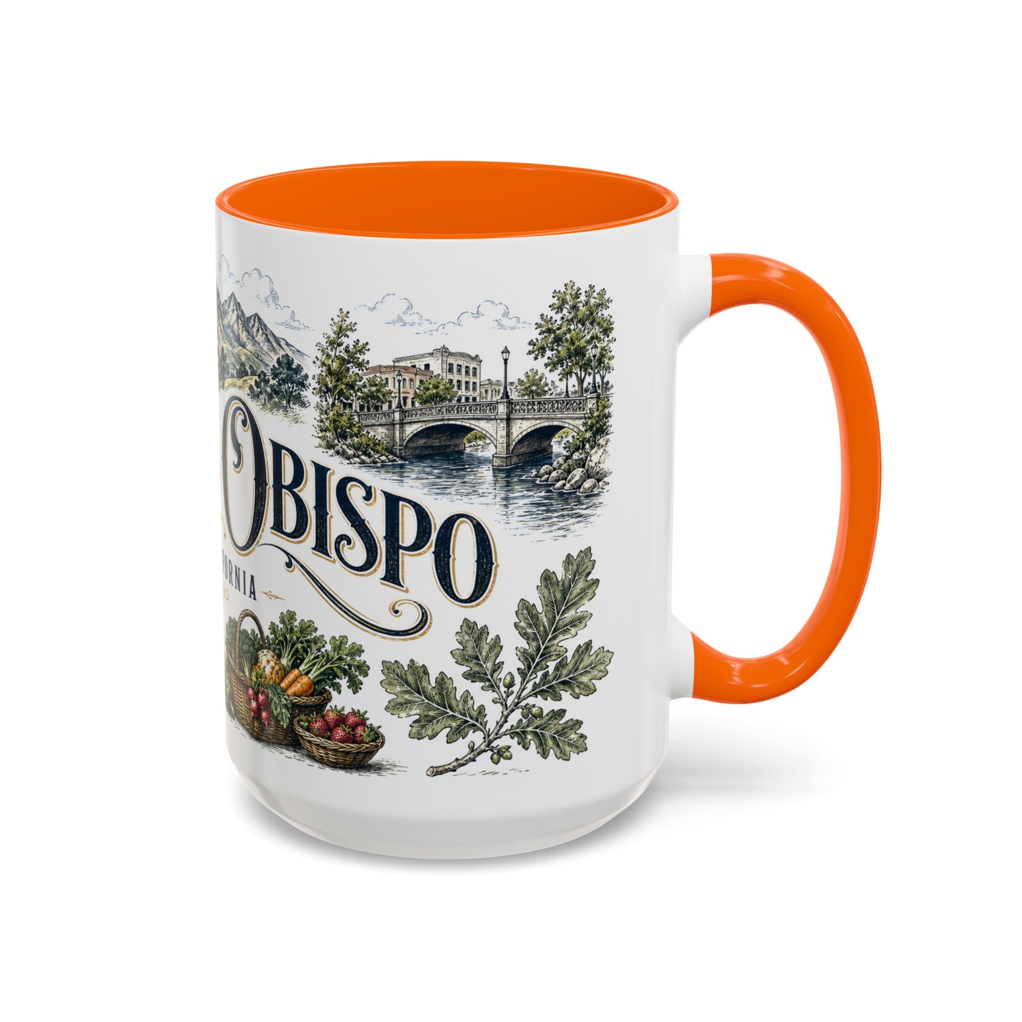 San Luis Obispo Coffee Mug | United States Travel Souvenir | Vintage Illustrated City Gift | 11 oz 15 oz Accent Mug