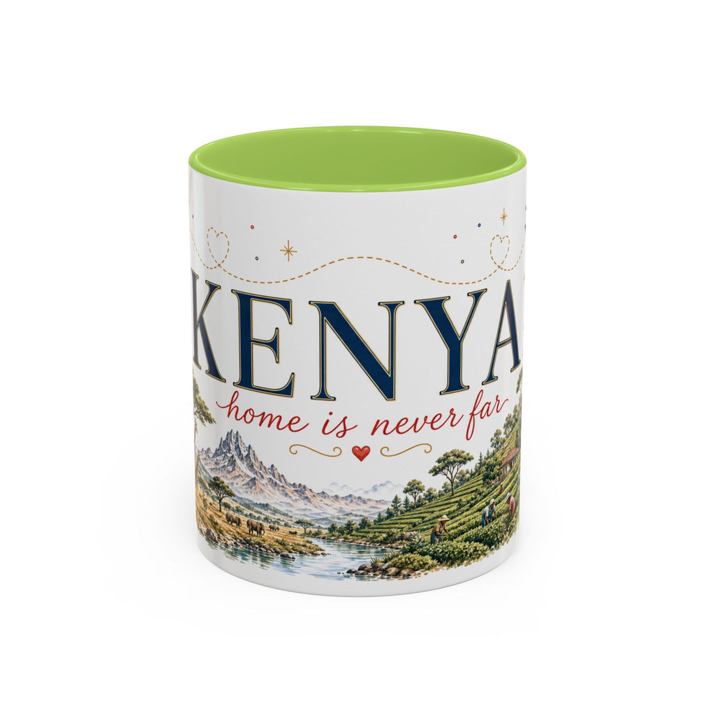 Kenya Home Country Mug | Moving Away Gift | Long Distance Friendship | 11 oz 15 oz Accent Mug