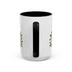 Libra Zodiac Coffee Mug | Scales and Rose Design | Astrology Birthday Gift | 11 oz 15 oz Ceramic Accent Mug