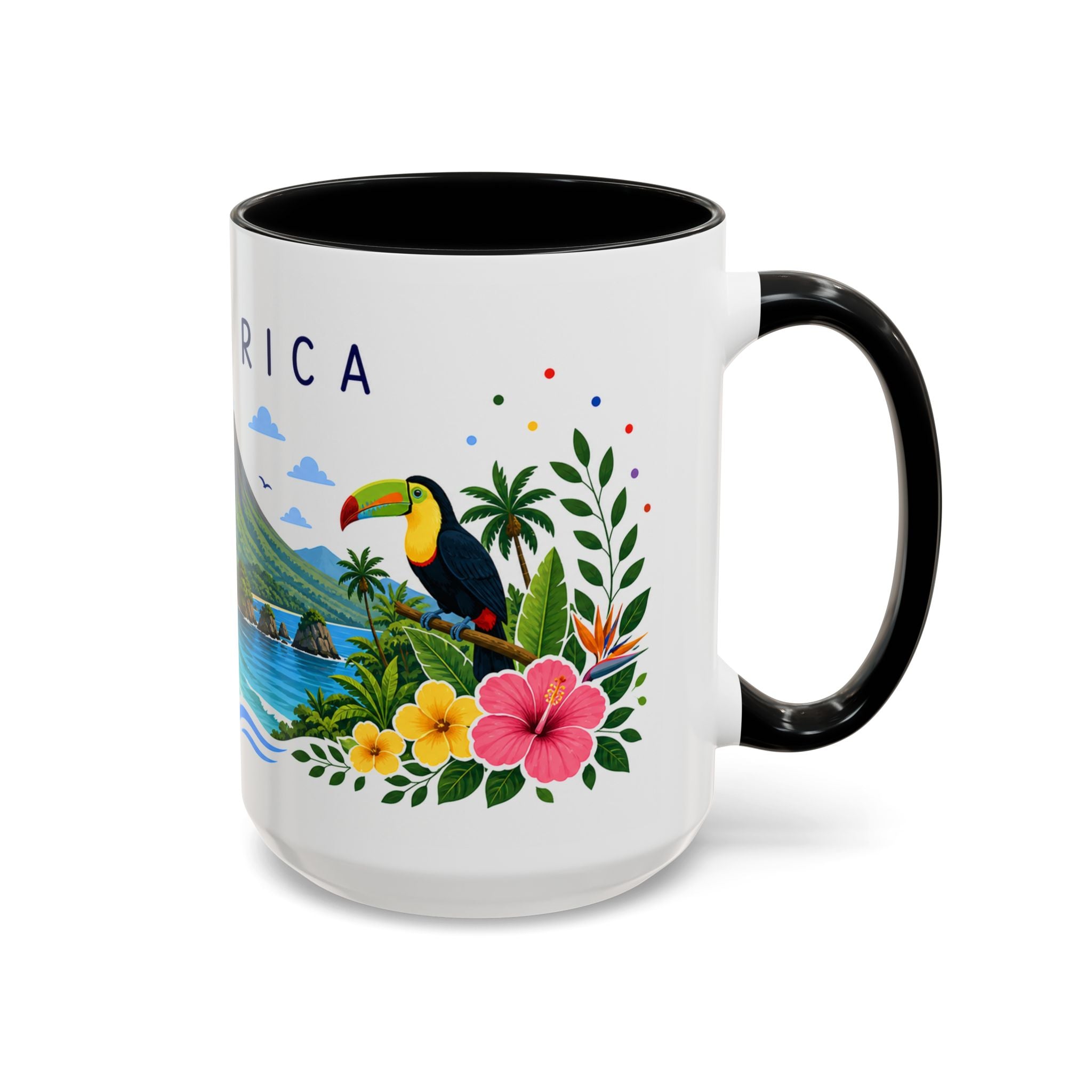 Costa Rica Coffee Mug | Travel Souvenir Accent Mug | Place Gift Ceramic Cup 11oz 15oz
