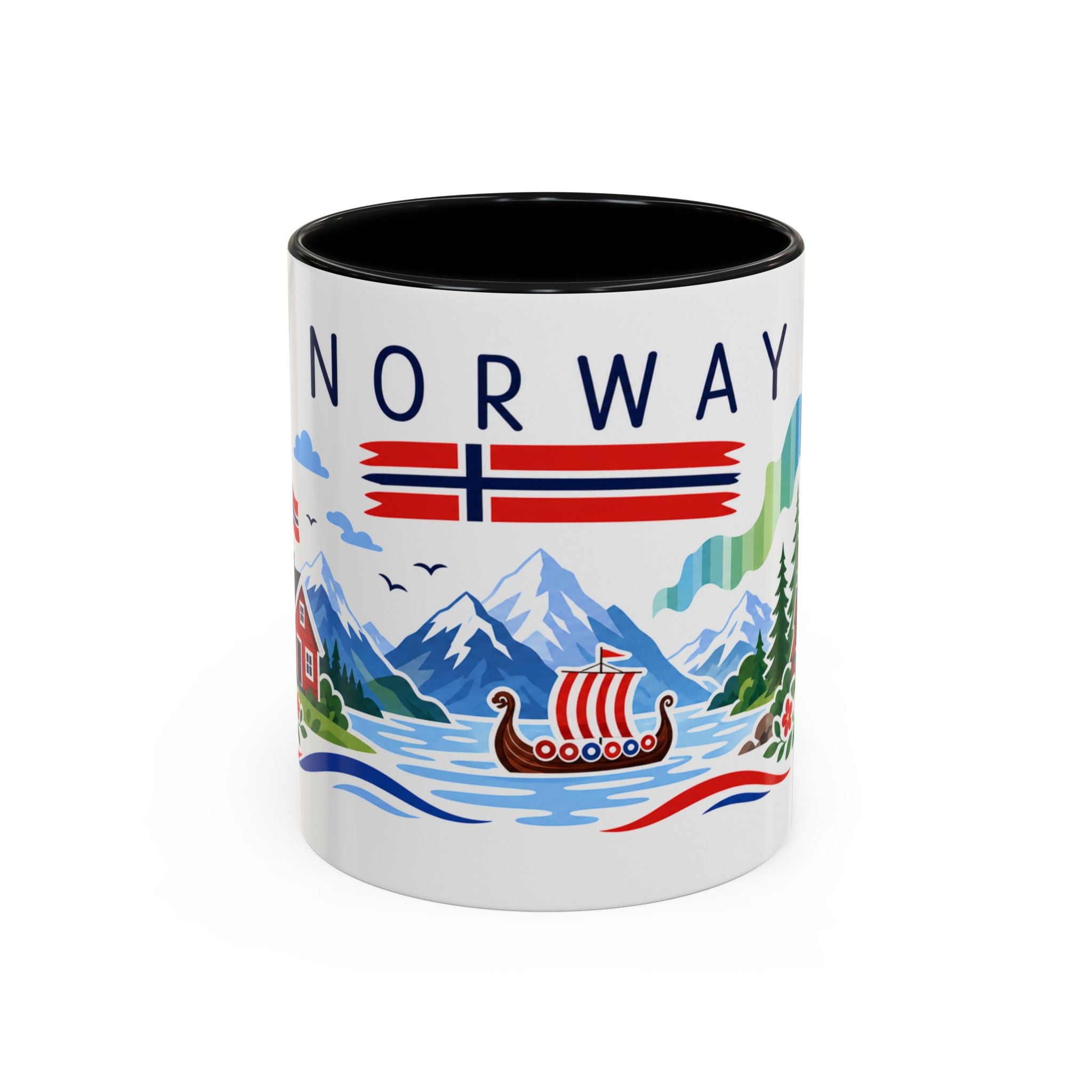 Norway Coffee Mug | Travel Souvenir Accent Mug | Country Gift Ceramic Cup 11oz 15oz