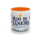 Rio de Janeiro Coffee Mug | Brazil Souvenir Travel Gift | Accent Color Ceramic 11oz 15oz