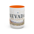 Nevada Home State Mug | Moving Away, Long Distance Friendship Gift | 11oz 15oz Accent Mug