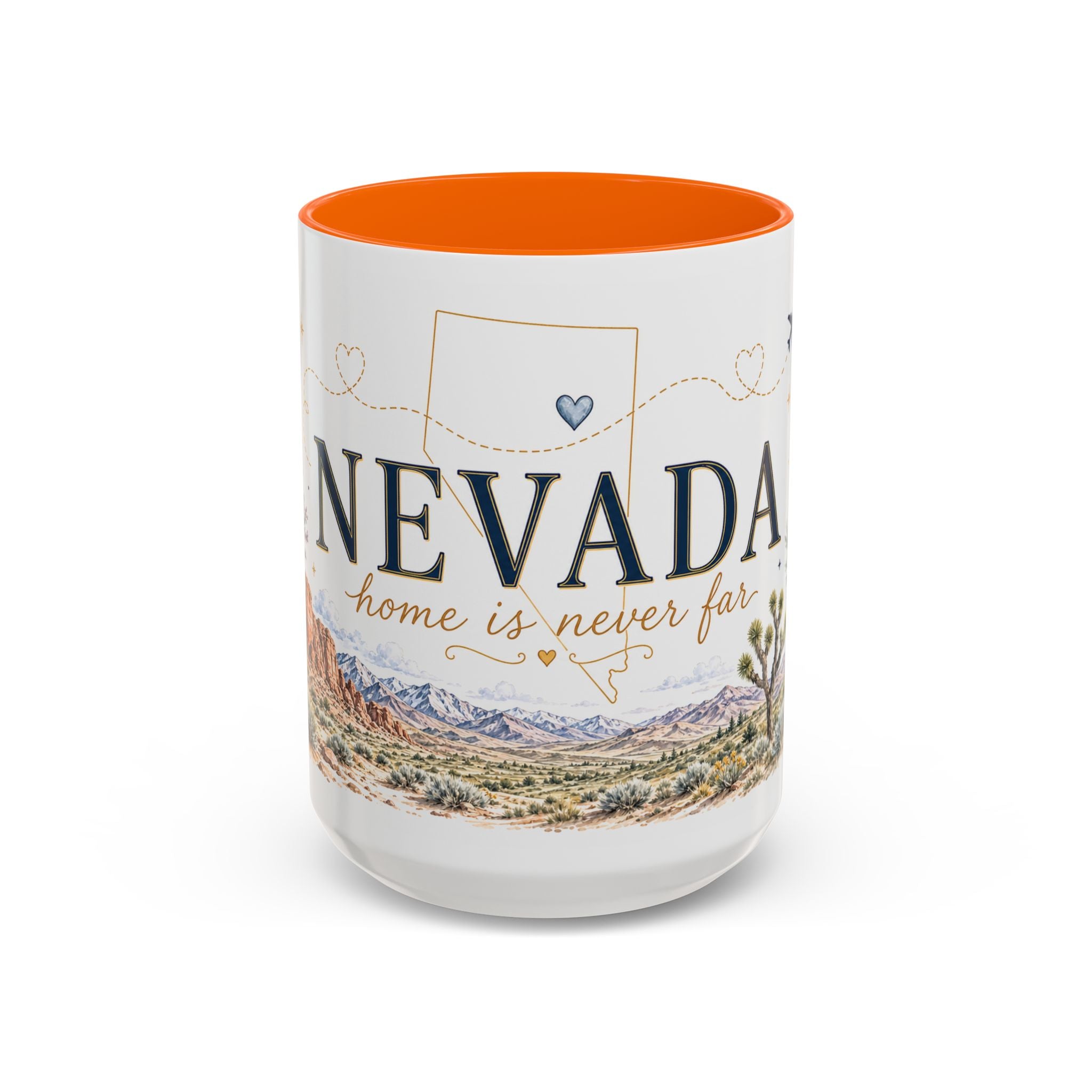 Nevada Home State Mug | Moving Away, Long Distance Friendship Gift | 11oz 15oz Accent Mug
