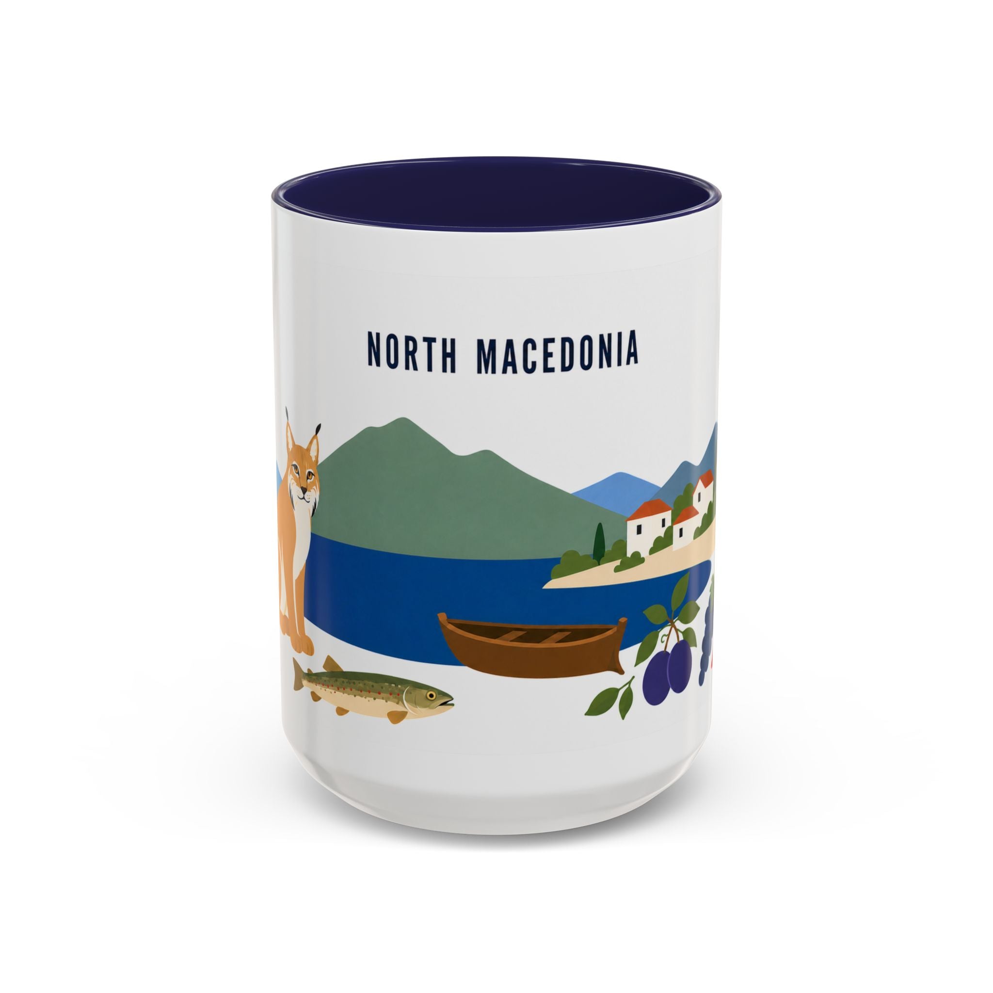 North Macedonia Coffee Mug | Travel Souvenir Accent Mug | Country Gift Ceramic Cup 11oz 15oz