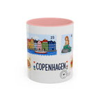 Copenhagen Coffee Mug | Postage Stamp Collage Mug | Travel Souvenir Accent Cup 11oz 15oz