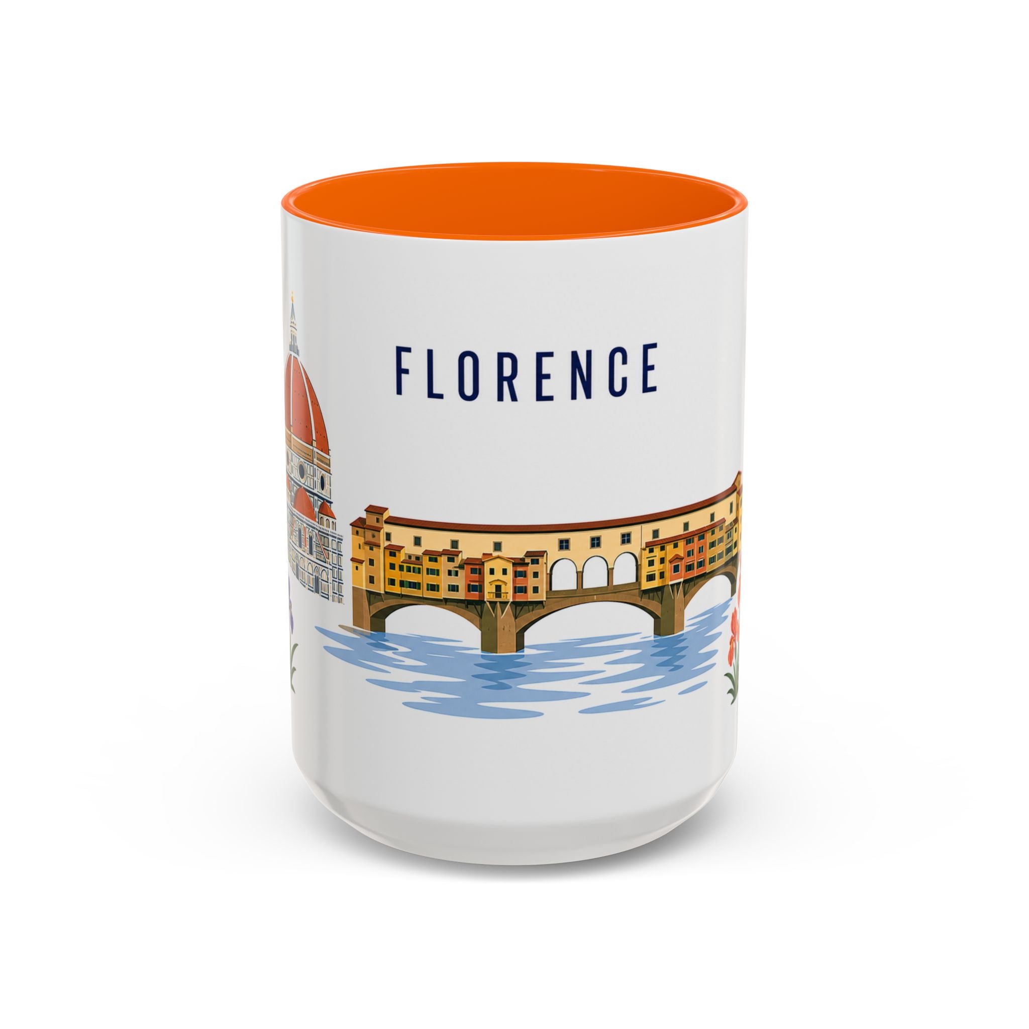 Florence Coffee Mug | Italy Travel Souvenir | Porcelain Decal City Gift | 11oz 15oz Accent Mug