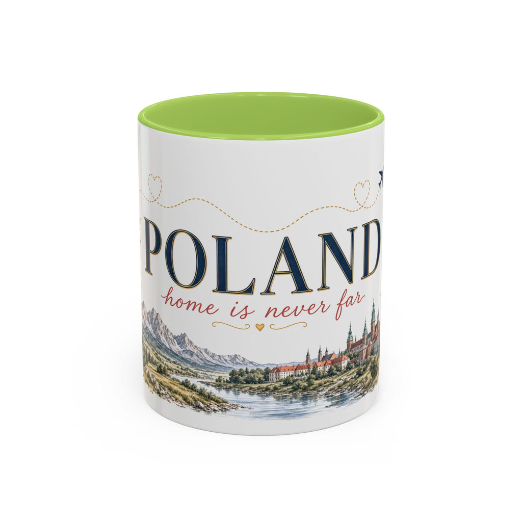 Poland Home Country Mug | Moving Away Gift | Long Distance Friendship | 11 oz 15 oz Accent Mug