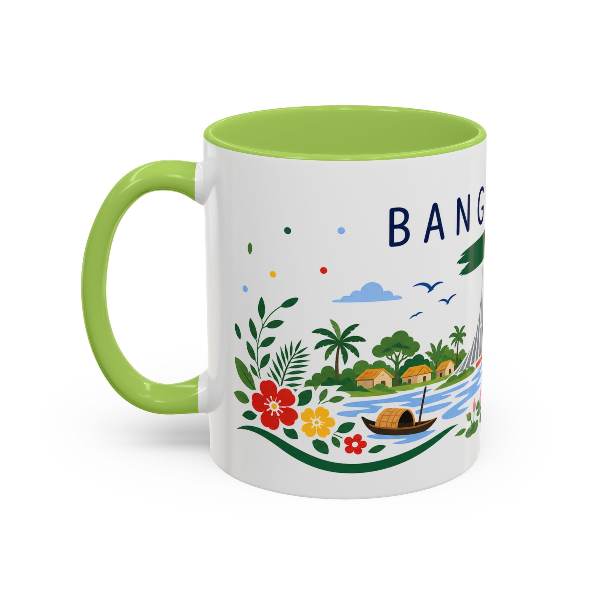 Bangladesh Coffee Mug | Travel Souvenir Accent Mug | Country Gift Ceramic Cup 11oz 15oz