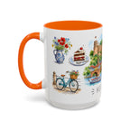 Heidelberg Illustrated Travel Mug | City Souvenir Accent Coffee Mug | 11oz 15oz Ceramic Cup