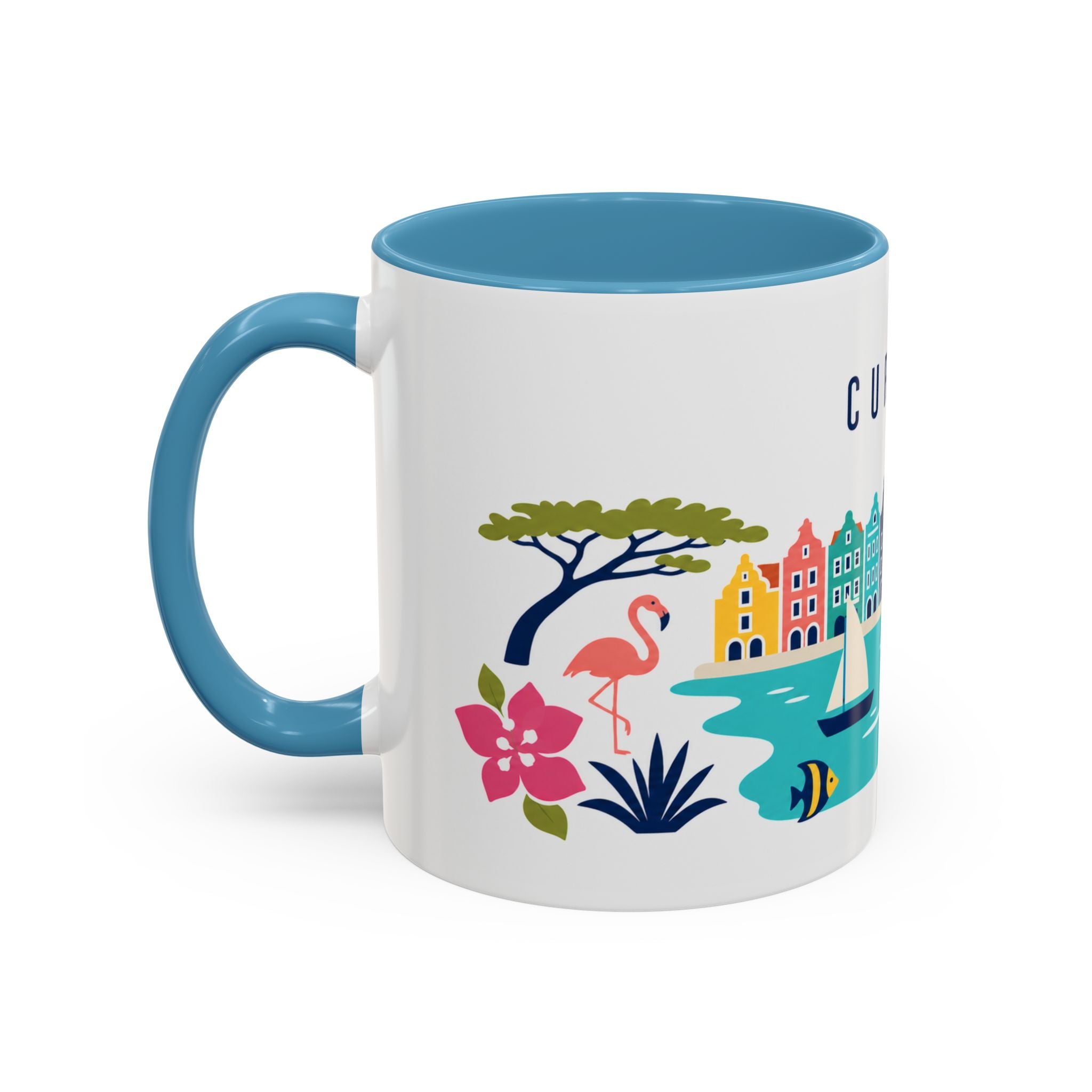 Curaçao Coffee Mug | Travel Souvenir Accent Mug | Country Gift Ceramic Cup 11oz 15oz