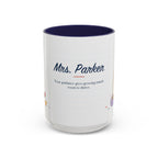 Personalized Teacher Mug | Custom Name Notebook Coffee Cup | Back to School Gift 11oz 15oz