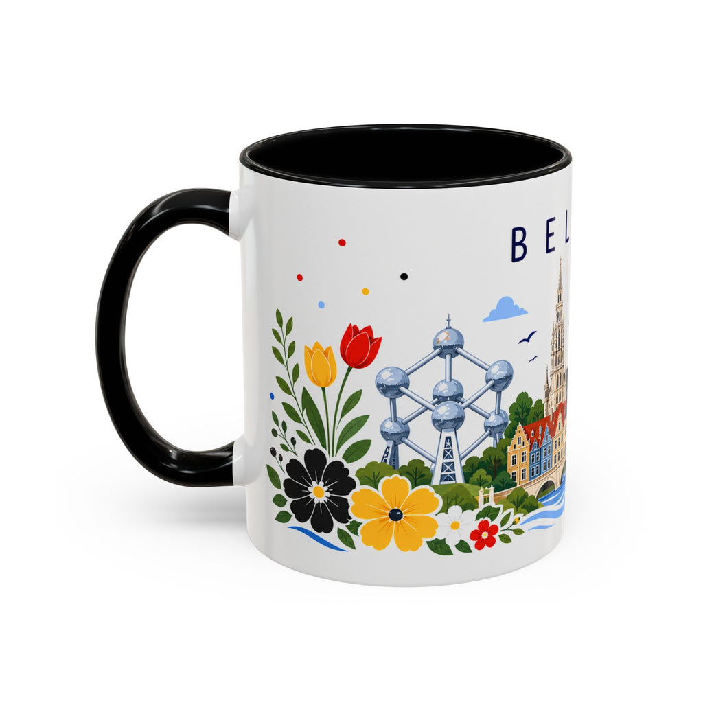 Belgium Coffee Mug | Travel Souvenir Accent Mug | Place Gift Ceramic Cup 11oz 15oz