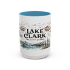 Lake Clark National Park Coffee Mug | Alaska Fly-in Wilderness Adventure Gift | Accent Color Ceramic 11oz 15oz