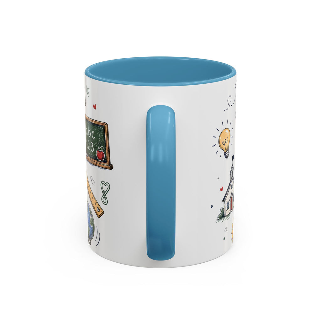 Best Teacher Ever Coffee Mug | Teacher Appreciation Gift | Accent Color Ceramic 11oz 15oz