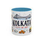 Kolkata Coffee Mug | India Souvenir Travel Gift | Accent Color Ceramic 11oz 15oz