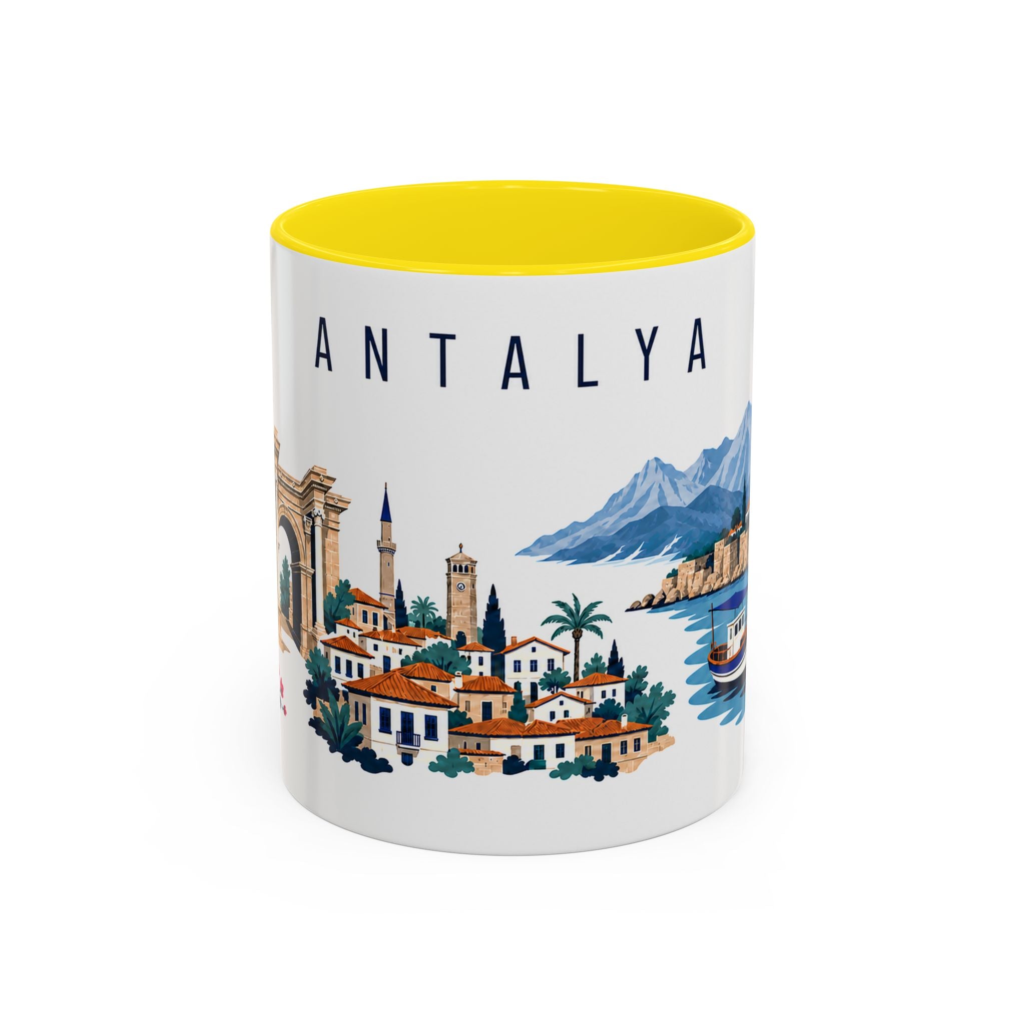 Antalya Coffee Mug | Turkey Travel Souvenir | Porcelain Decal City Gift | 11oz 15oz Accent Mug