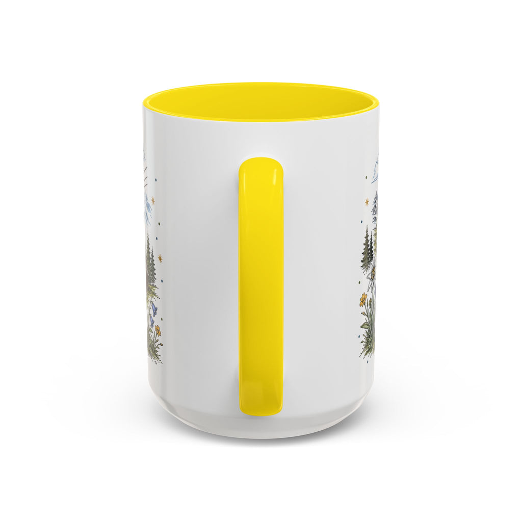 Swiss Alps Coffee Mug | Travel Destination Souvenir Gift | Accent Color Ceramic 11oz 15oz