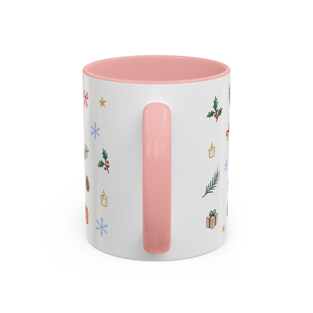 Seattle Christmas Mug | Watercolor Travel Souvenir | Holiday Gift | Accent Ceramic Coffee Cup 11oz 15oz