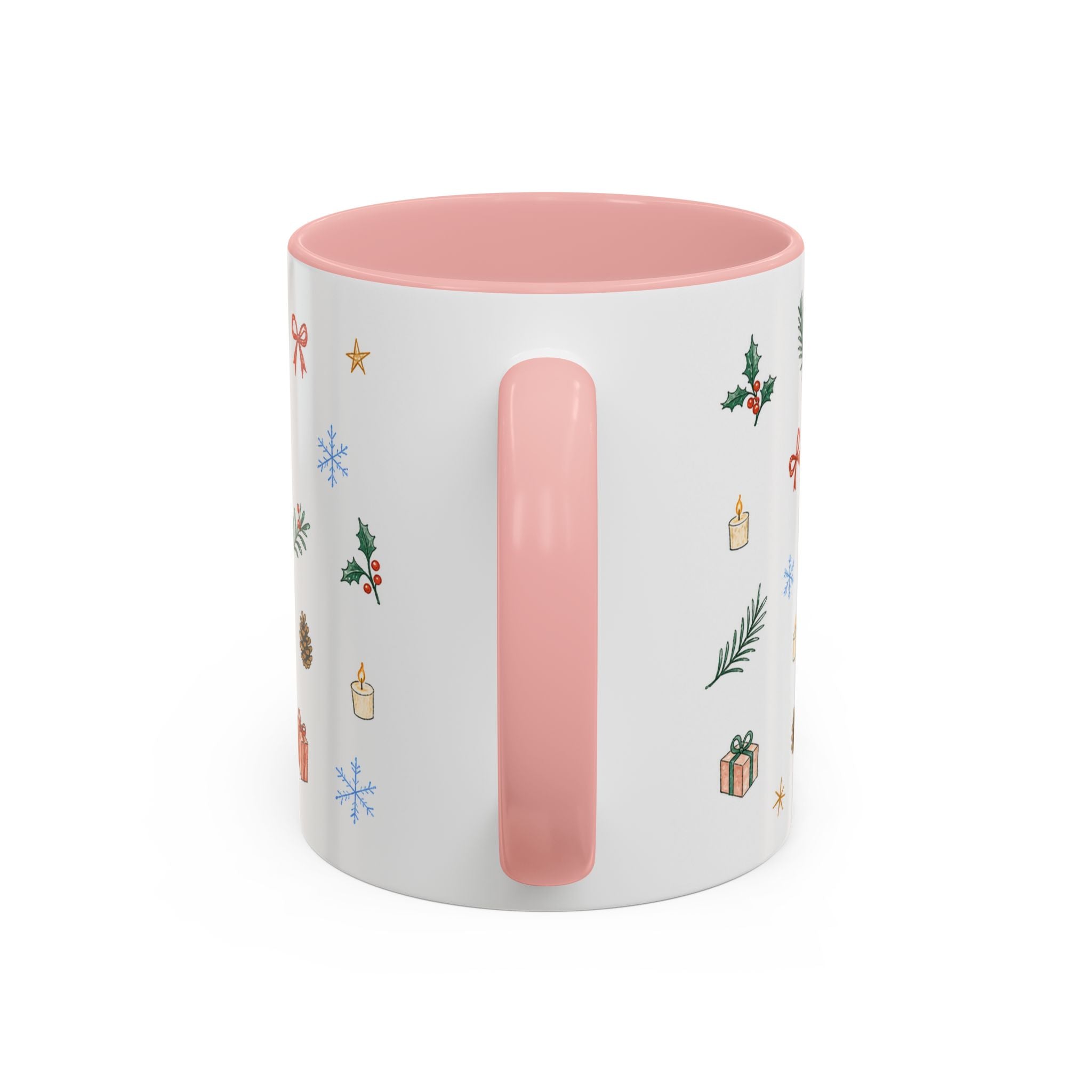 Seattle Christmas Mug | Watercolor Travel Souvenir | Holiday Gift | Accent Ceramic Coffee Cup 11oz 15oz