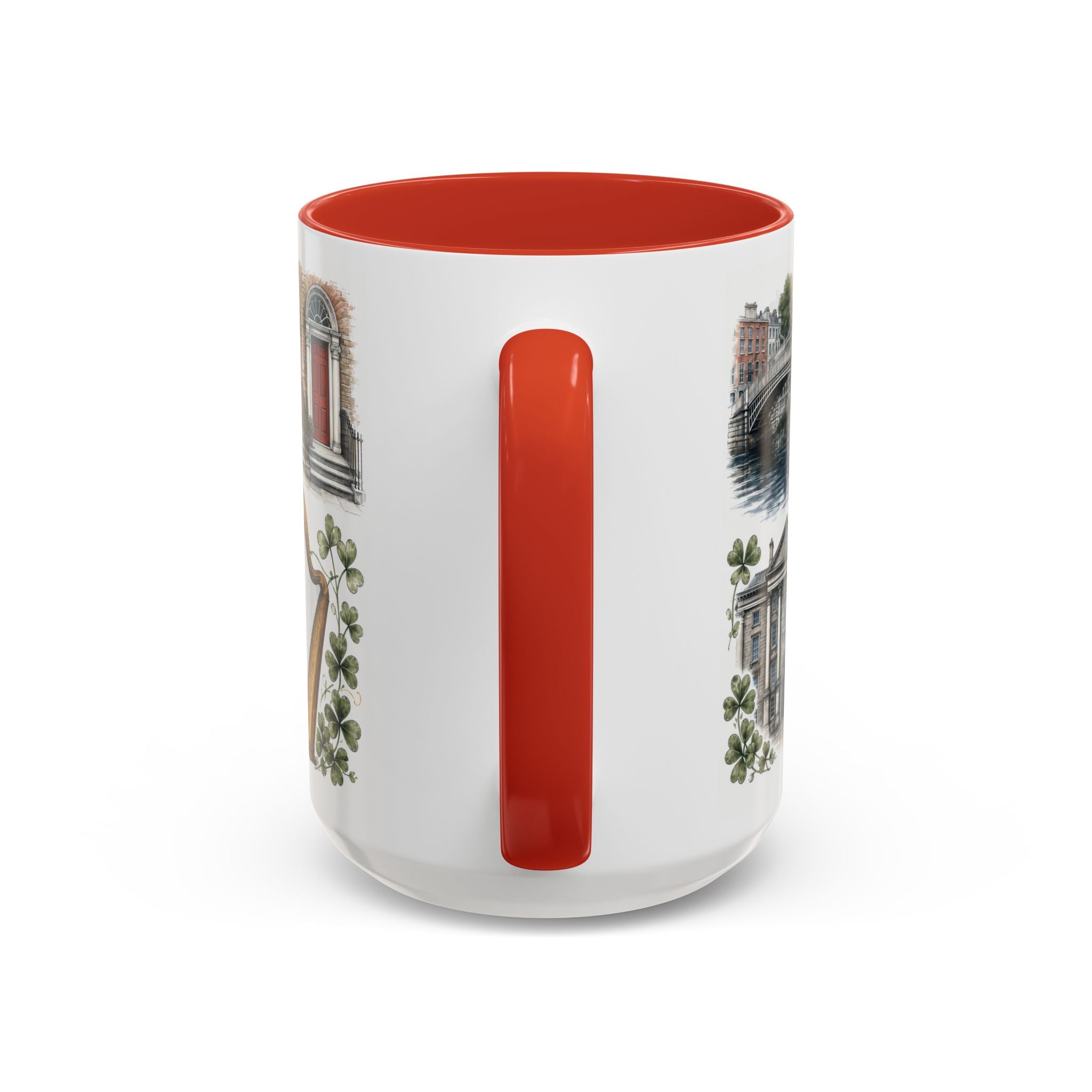 Dublin Coffee Mug | Ireland Travel Souvenir | Vintage Illustrated City Gift | 11 oz 15 oz Accent Mug