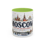 Moscow Coffee Mug | Russia Souvenir Travel Gift | Accent Color Ceramic 11oz 15oz