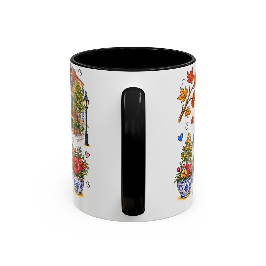 Boston Illustrated Travel Mug | City Souvenir Accent Coffee Mug | 11oz 15oz Ceramic Cup