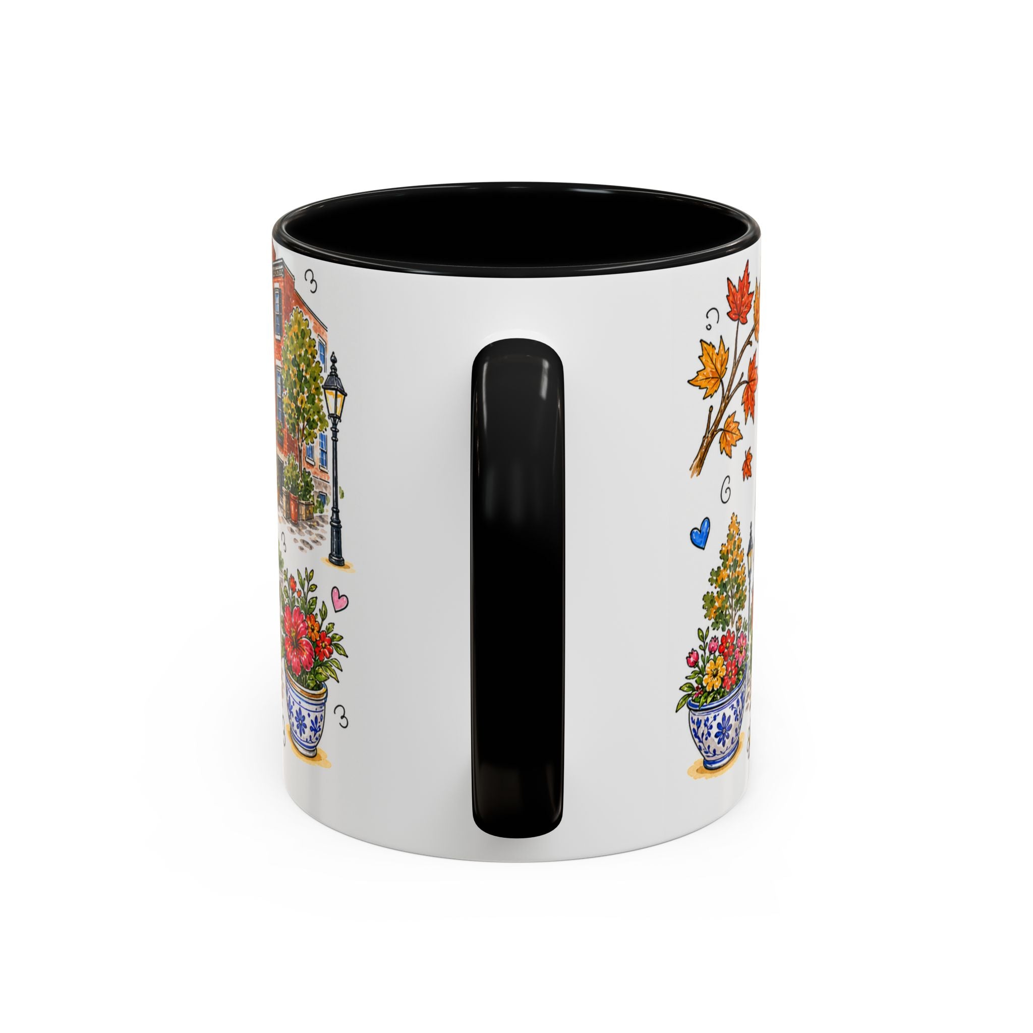 Boston Illustrated Travel Mug | City Souvenir Accent Coffee Mug | 11oz 15oz Ceramic Cup