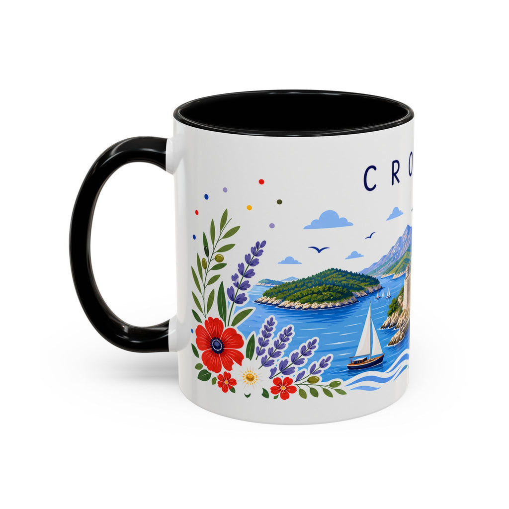 Croatia Coffee Mug | Travel Souvenir Accent Mug | Place Gift Ceramic Cup 11oz 15oz