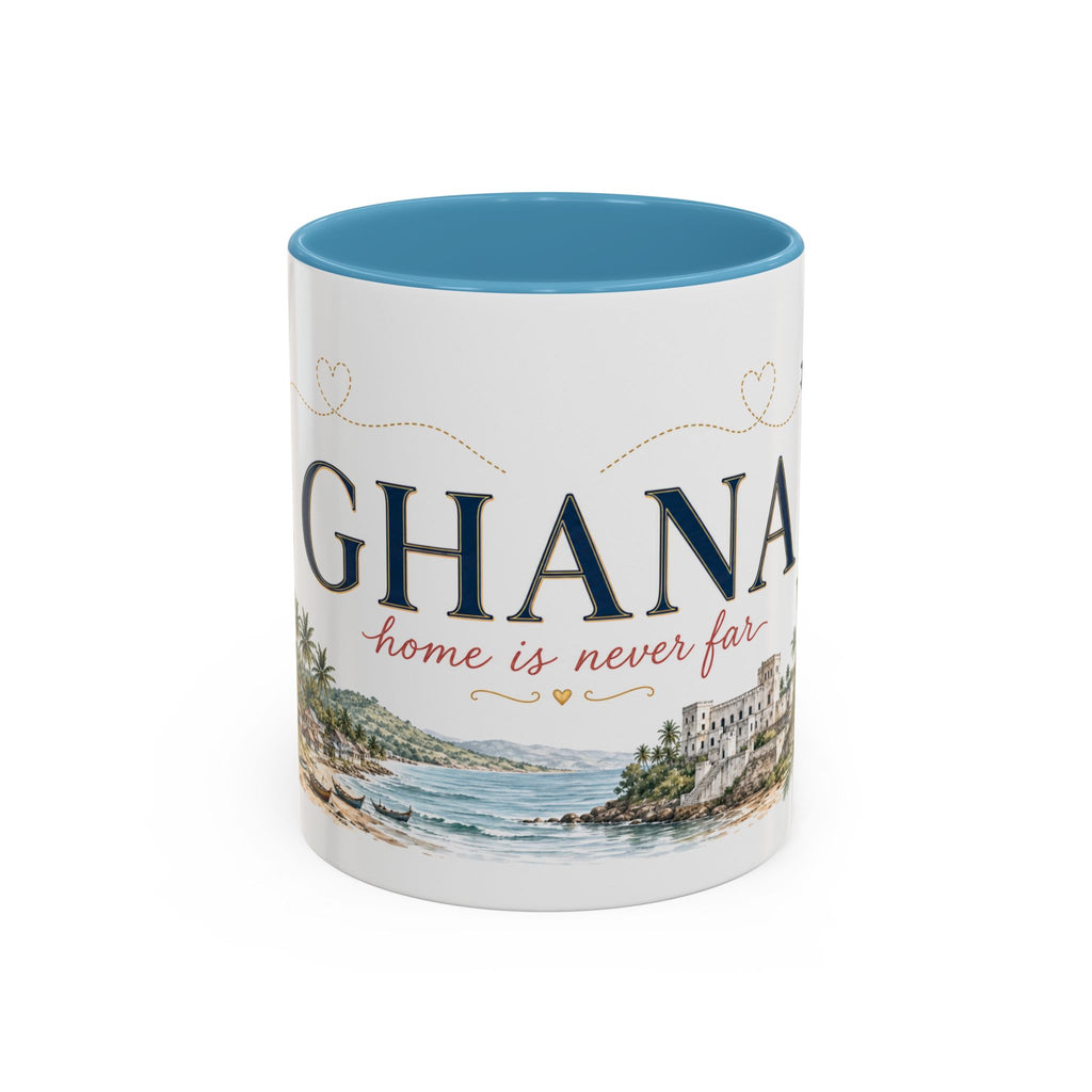Ghana Home Country Mug | Moving Away Gift | Long Distance Friendship | 11 oz 15 oz Accent Mug