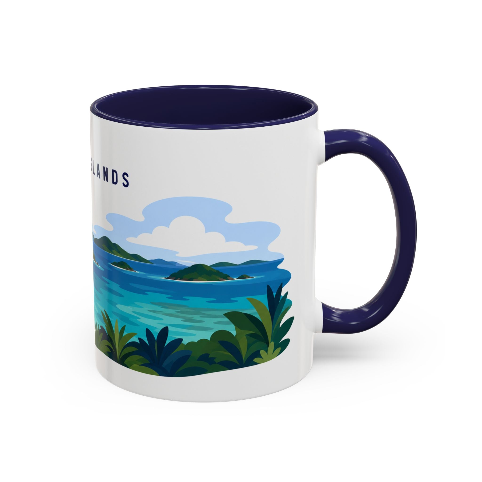 Virgin Islands National Park Coffee Mug | Solid Color Block Park Souvenir | 11oz 15oz Accent Mug