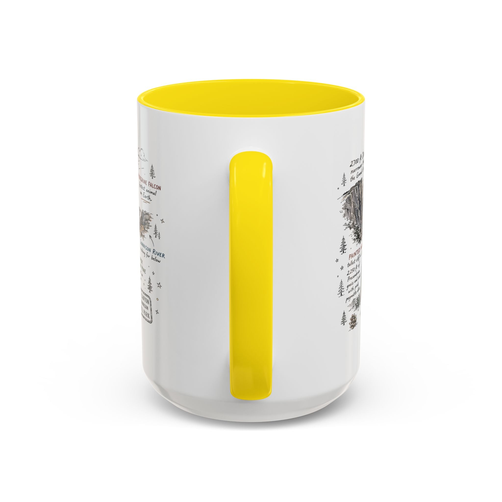 Black Canyon of the Gunnison National Park Coffee Mug | Colorado Deep Canyon Hiking Gift | Accent Color Ceramic 11oz 15oz