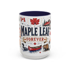 Maple Leaf Forever Coffee Mug | Canadian Pride Gift | Accent Color Ceramic 11oz 15oz