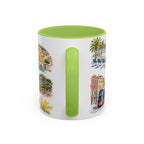 Nice Illustrated Travel Mug | City Souvenir Accent Coffee Mug | 11oz 15oz Ceramic Cup