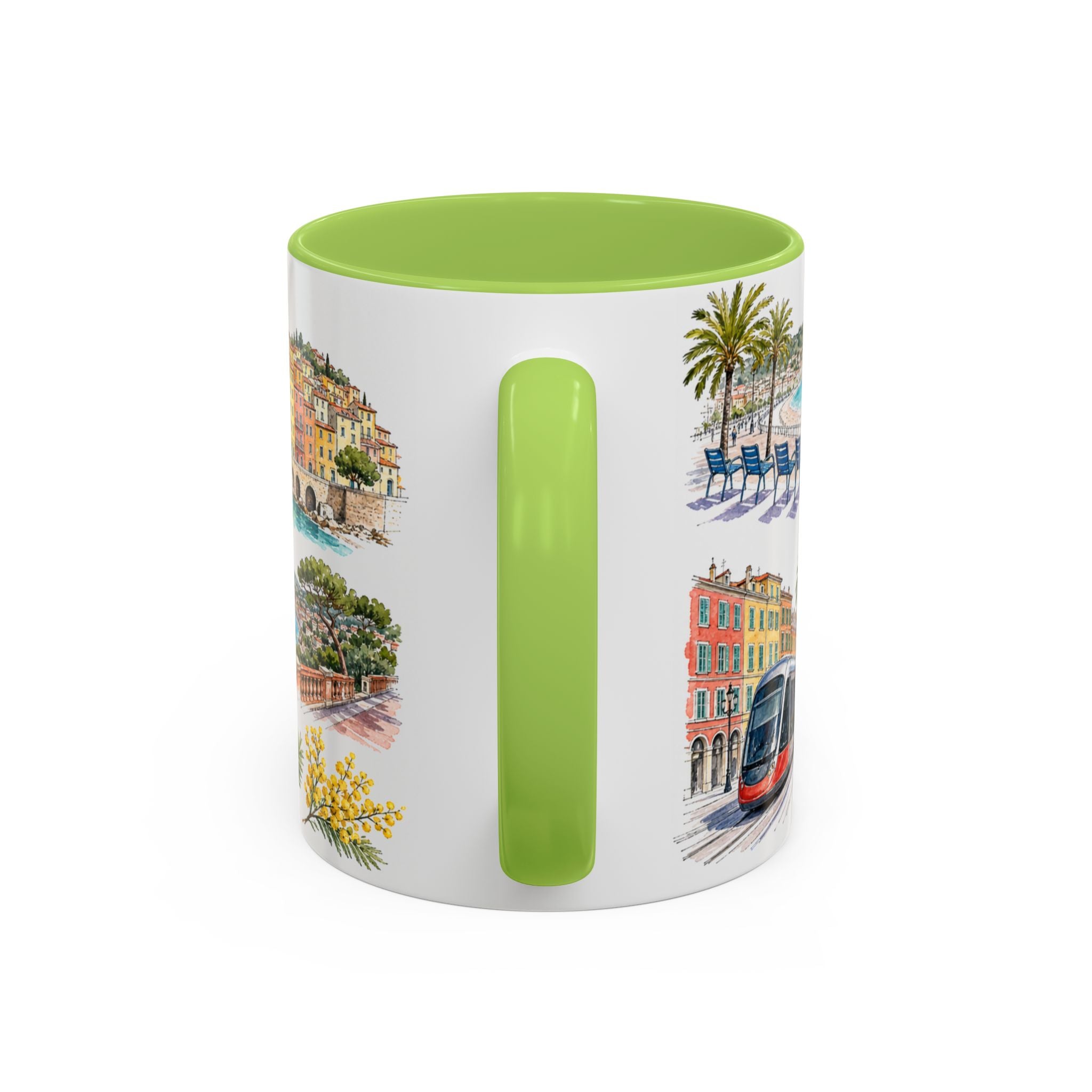 Nice Illustrated Travel Mug | City Souvenir Accent Coffee Mug | 11oz 15oz Ceramic Cup