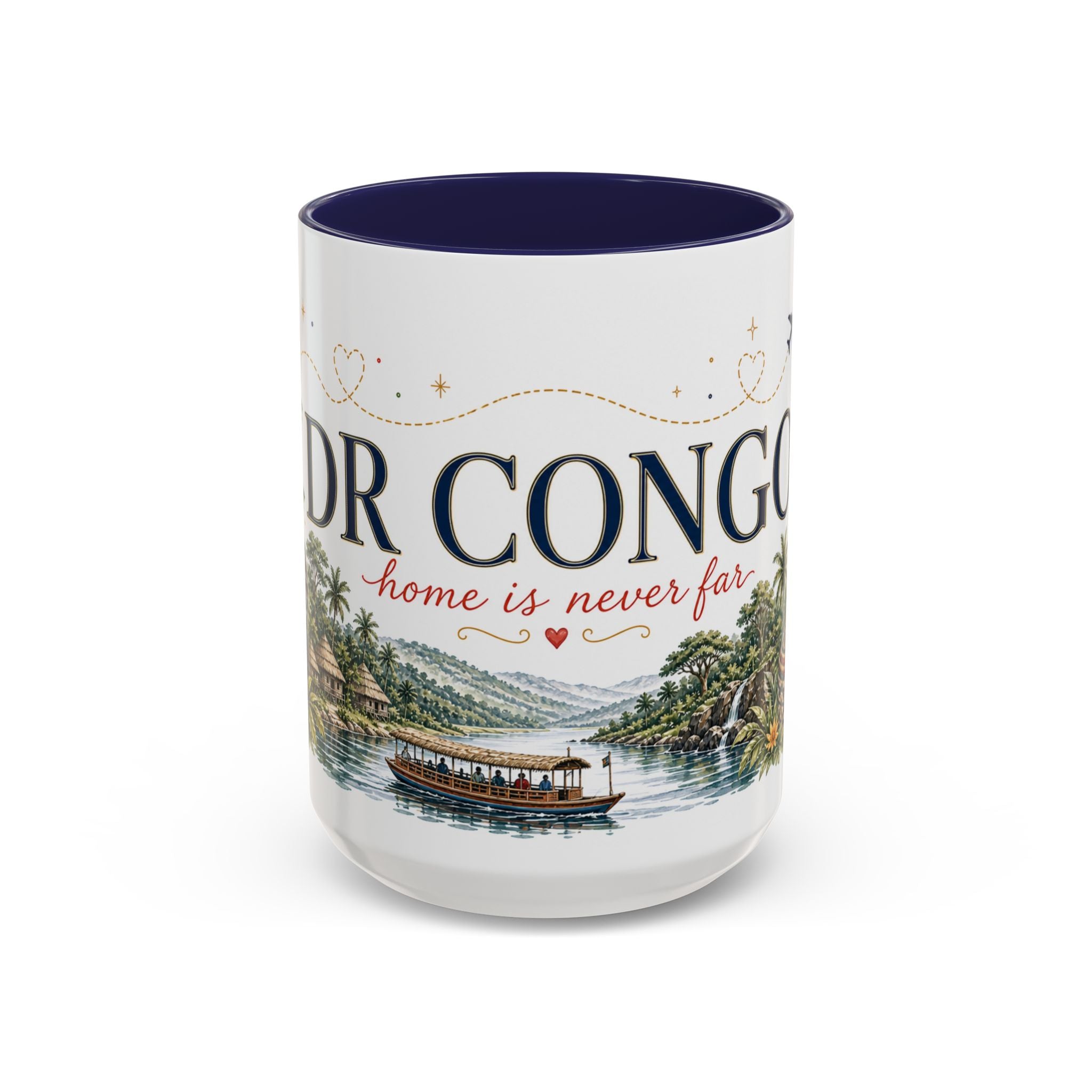 DR Congo Home Country Mug | Moving Away Gift | Long Distance Friendship | 11 oz 15 oz Accent Mug