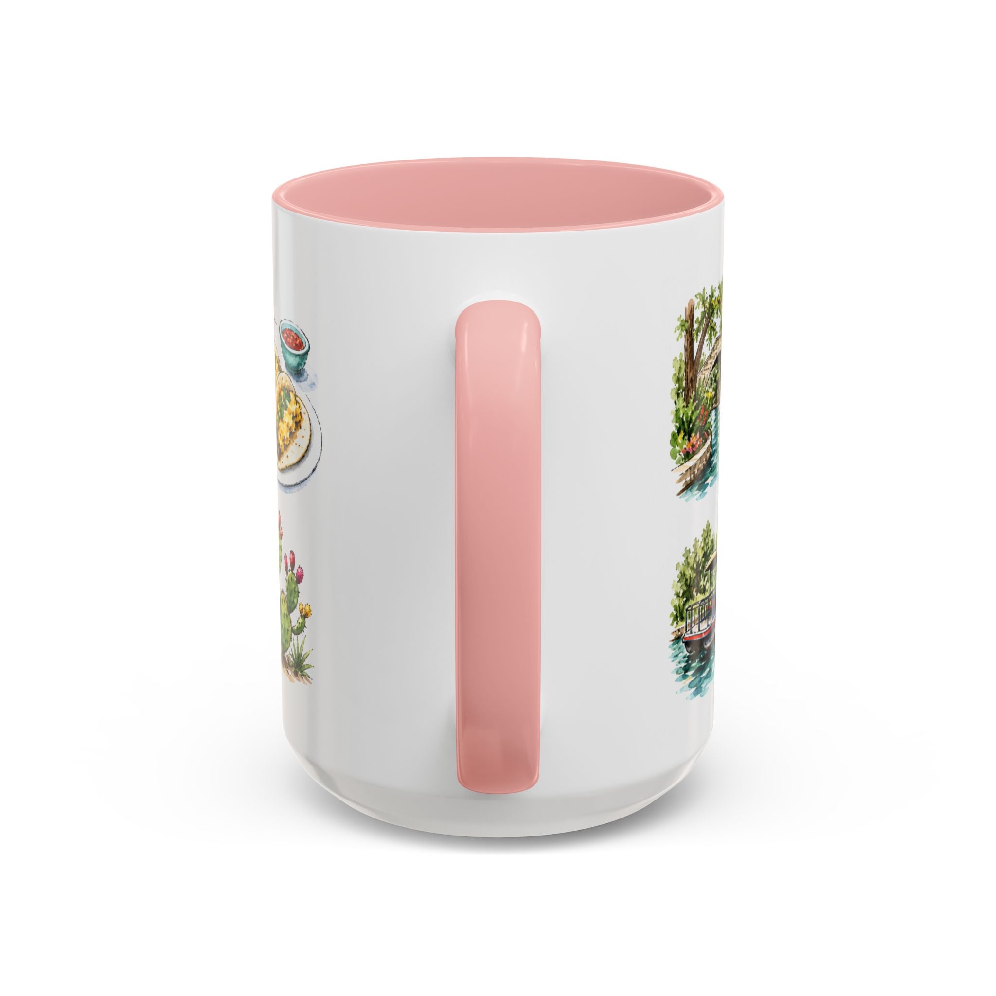 San Antonio Illustrated Travel Mug | City Souvenir Accent Coffee Mug | 11oz 15oz Ceramic Cup