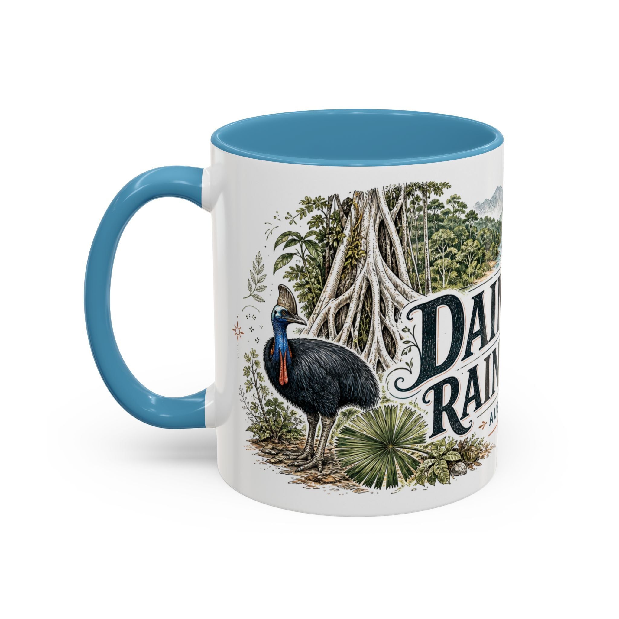 Daintree Rainforest Mug, Australia Travel Souvenir, Bucket List Gift, Accent Ceramic Coffee Mug 11oz 15oz